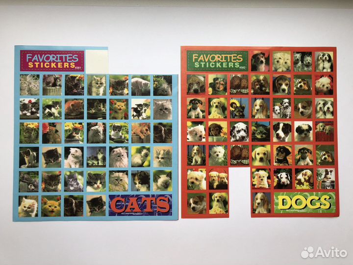 Наклейки кошки и собаки из 2000х