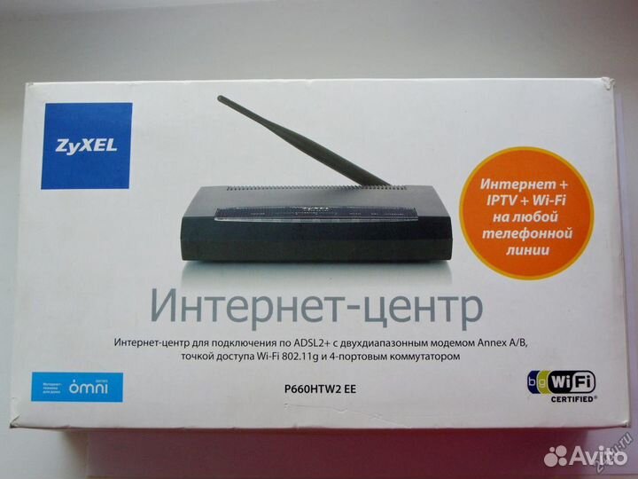 Точка доступа zyxel Prestige P-660HTW2 EE новый