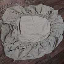 Простынь на резинке для овального матраса