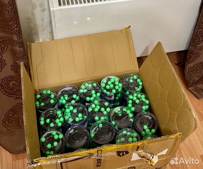 Коробка гирлянд 55 шт зеленые 5 метров