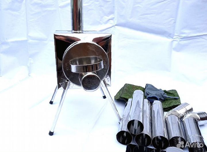 Печь для отопления палатки Малая на 15 л. без экра