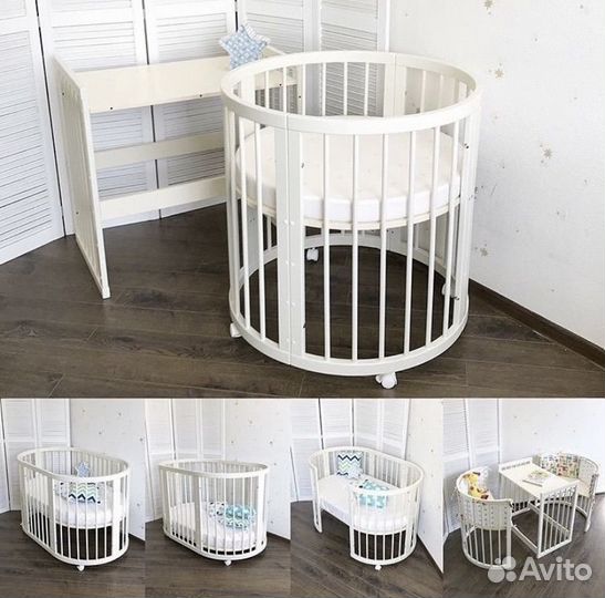 Детская кроватка с маятником 6 в 1