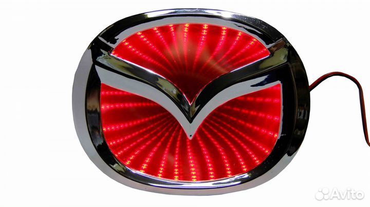 Светящиеся значки 3D mazda 6 10.1*7.9 красный