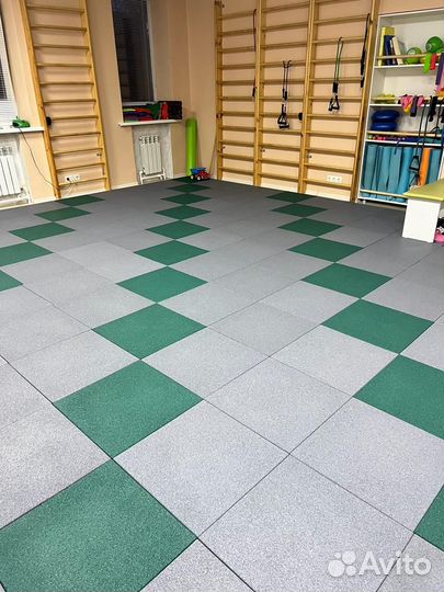 Резиновое покрытие для домашнего спортзала