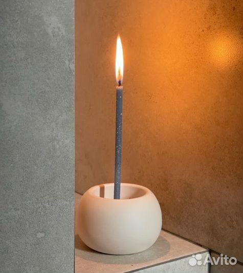 Подсвечник кашпо из гипса