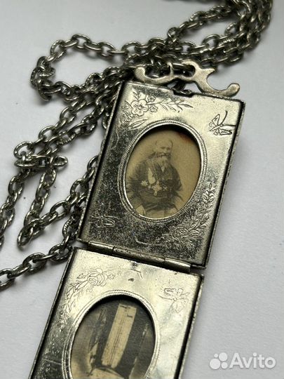 Кулон мощевик Иоаннъ Кронштадтский. 19 век