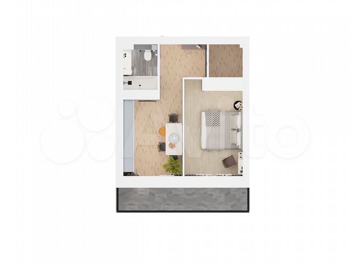 1-к. квартира, 49 м², 6/6 эт.