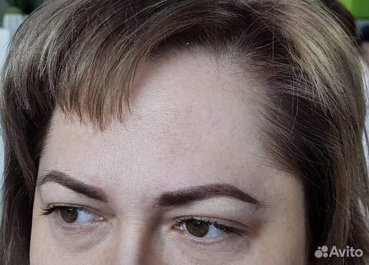 Напыление бровей