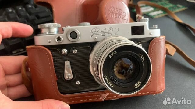 Фотоаппарат СССР фэд 2 с кожанным чехлом