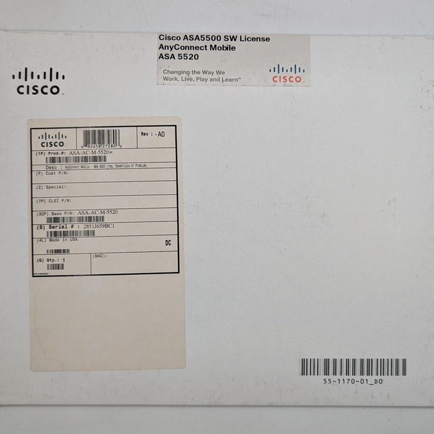 [ASA-AC-M-5520] Лицензия 55-1170-01, Cisco