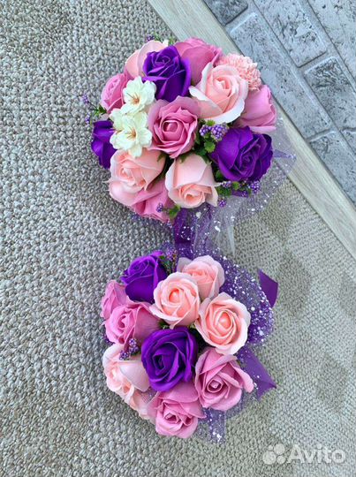 Свадебные букеты из мыльных цветов