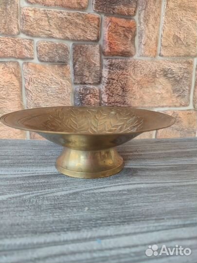Ваза, конфетница латунь винтаж