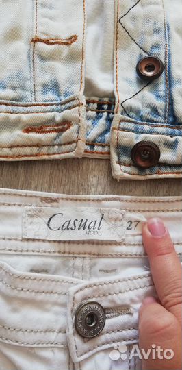 Джинсовая жилетка+бриджи