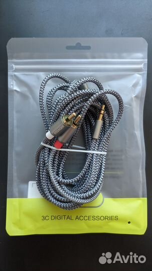 Кабель Essager 3,5 мм mini Jack 2 RCA Aux 5 метров