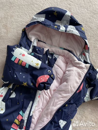 Зимний комбинезон для девочки 74 80 crockid