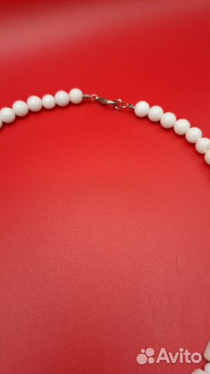 Бусы Белый агат