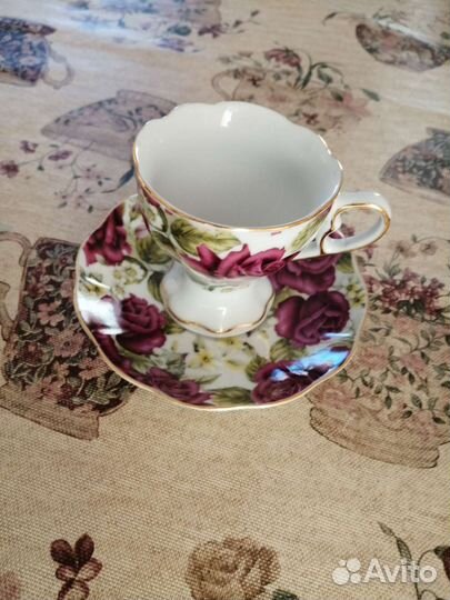 Чешский фарфоровый кофейный сервиз новый