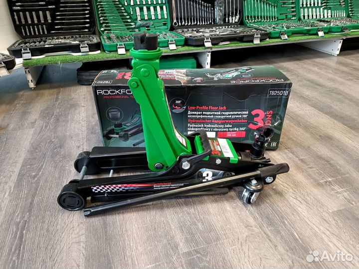 Домкрат низкопрофильный 3 тонны 85-380мм