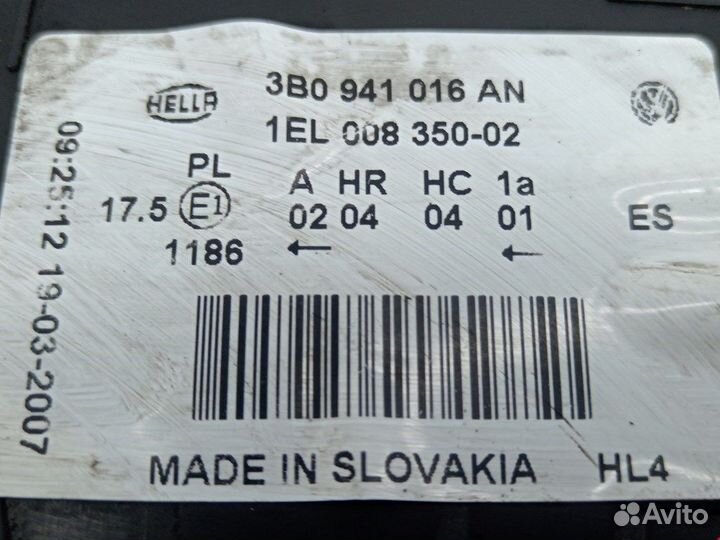 Фара передняя для Volkswagen Passat 5 GP