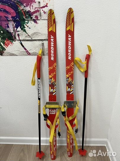 Беговые лыжи детские 100 см