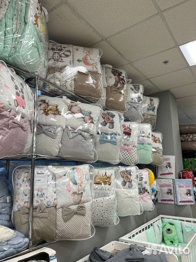 Бортики в кроватку/ постельное белье