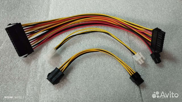 Удлинитель переходник 6pin 4pin 24pin процессора