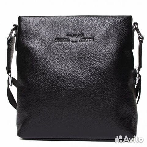 Мужская кожаная сумка Armani кожа
