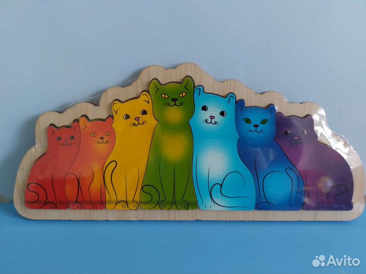 Деревянные и мягкие пазлы новые в упаковке