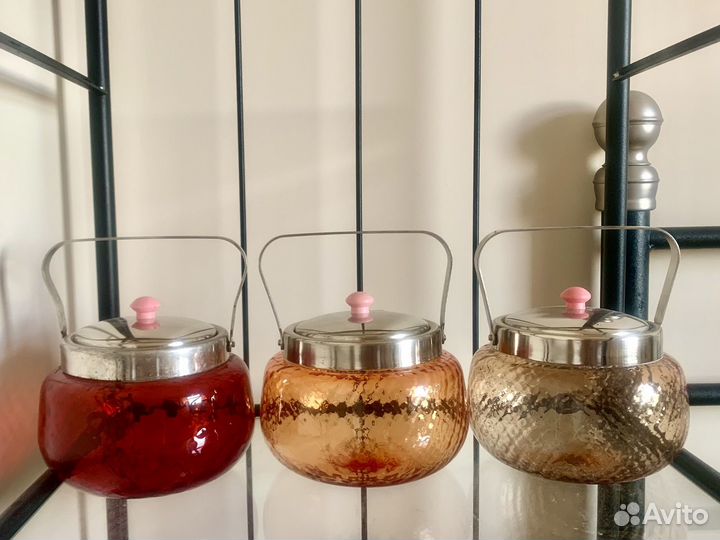 Сахарница стекло винтаж СССР