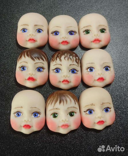 Личики лица для ватных игрушек