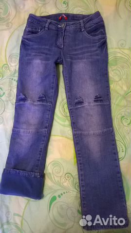 Джинсы на флисе