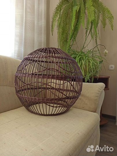 Плетеный абажур