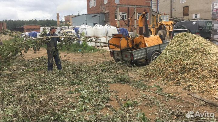 Расчистка участка Измельчение веток Спил деревьев