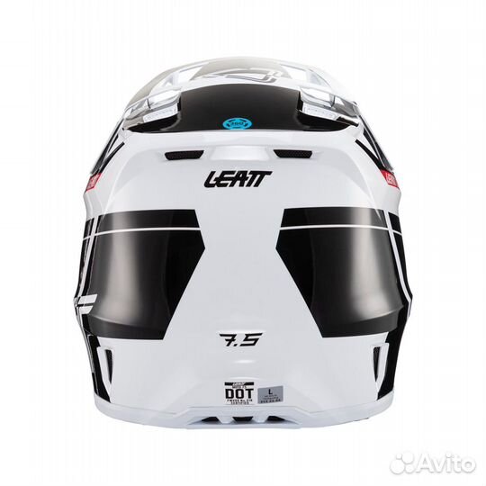 Эндуро Шлем Leatt Moto 7.5 Helmet Black White 2024