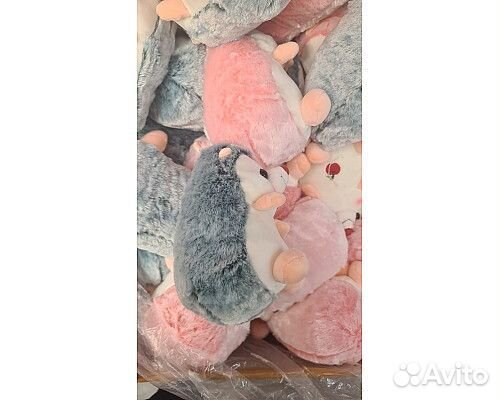 Мягкая игрушка Ежик антистресс 30х15 серый