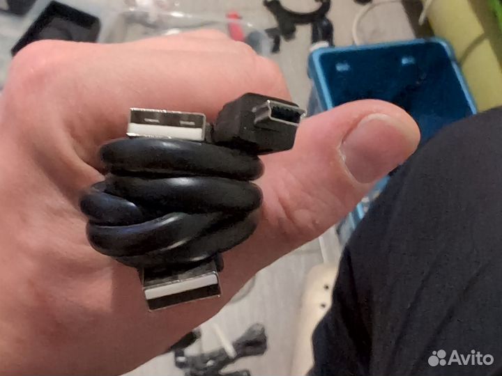 Провод mini USB на 2 USB type A (доп. питание)