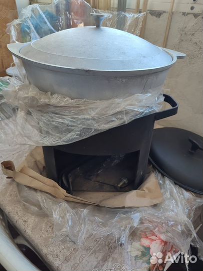 Печка с казанами 6л