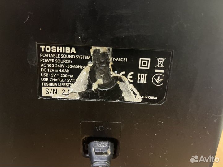 Колонка toshiba ty-asc51
