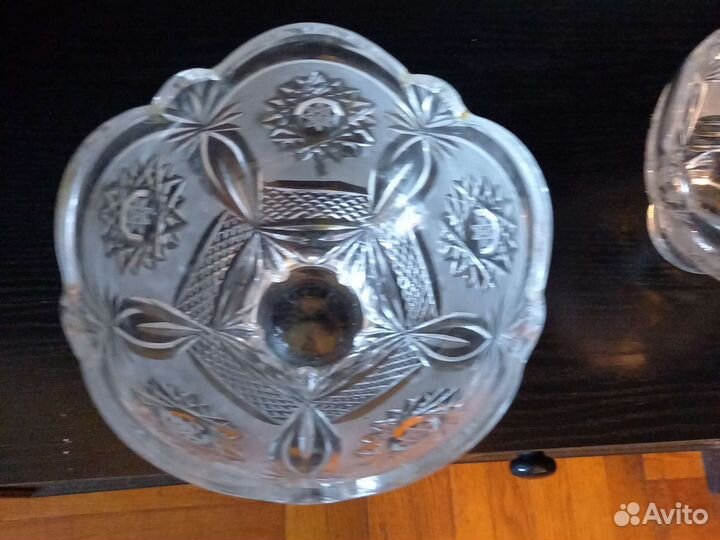 Пара салатников хрустальных