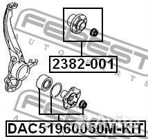 Подшипник ступичный ремкомплект 51x96x50