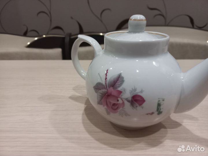 Чайник заварочный СССР и бокал