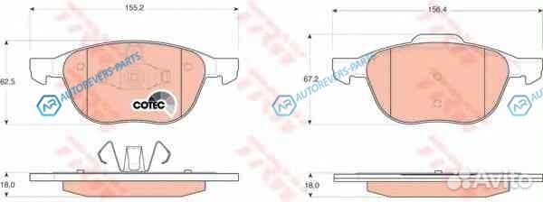 GDB1583 Колодки тормозные дисковые перед