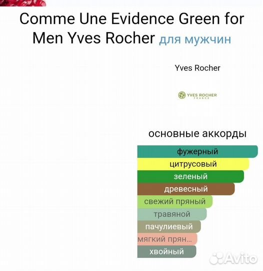 Мужская туалетная вода ив роше