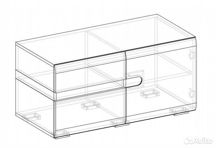 Коллекция Ультра Тумба вешалки Белый/Белый гл. (на