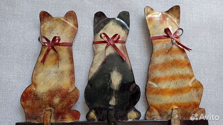 Крючки для полотенец, одежды котики