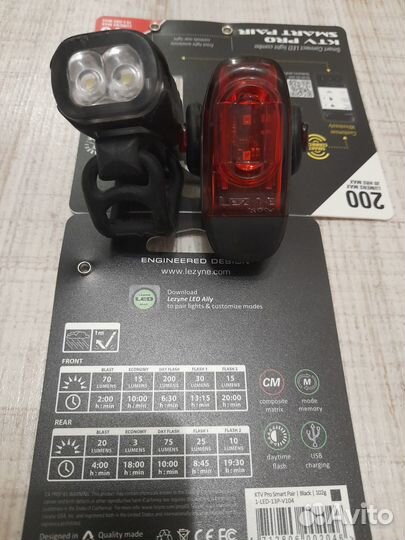 Комплект велофонарей Lezyne KTV PRO Smart
