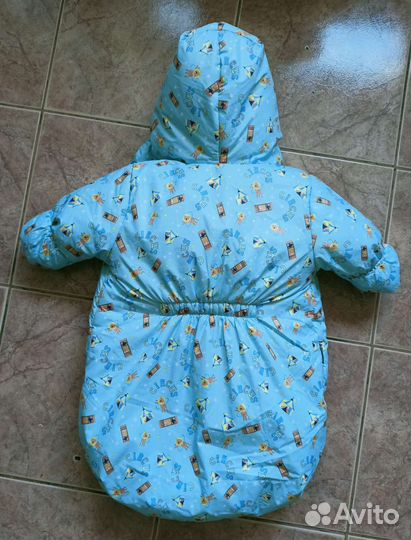 Теплый конверт на овчине 56-68