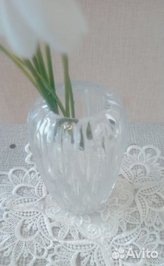 Ваза для цветов хрустальная