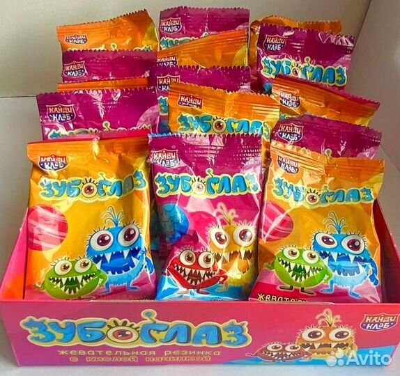 Жевательная резинка Зубоглаз с начинкой 24 шт