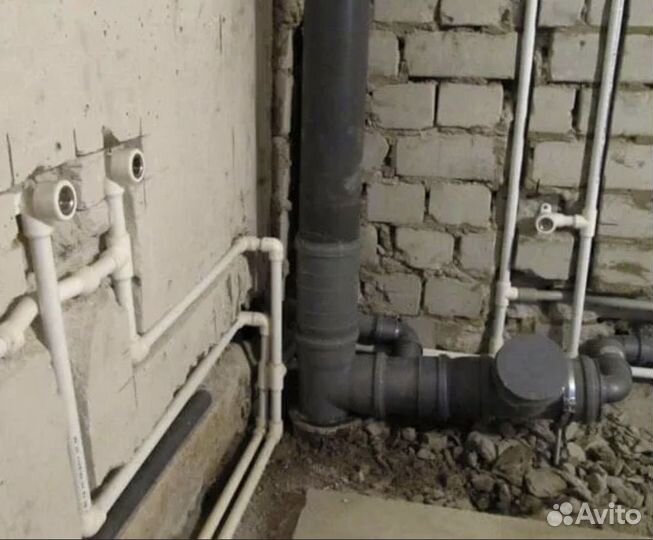 Разводка воды и канализация